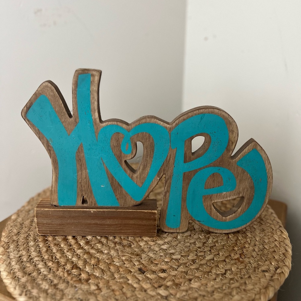 Cutout Word Sign HOPE Wall Decor Tabletop Word Sign Freestanding Block Letters